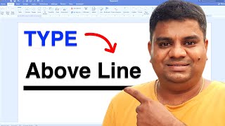 How To Write Above a Line In Word