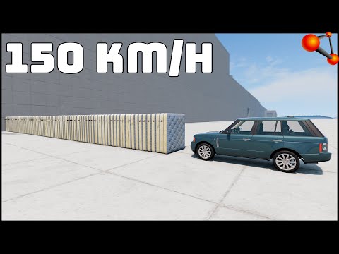 100 MATTRESS vs RANGE ROVER! 200 Km/H CRASH TEST! - BeamNg Drive