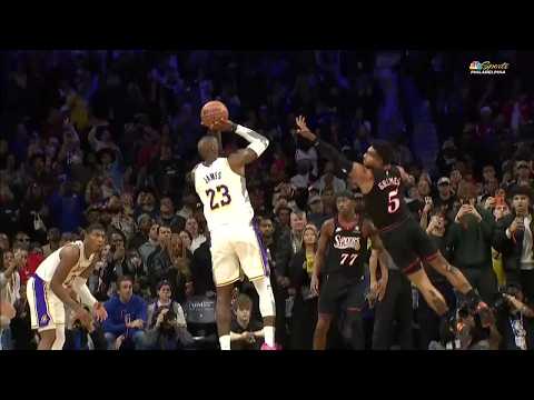 VINTAGE LEBRON JAMES WAS CLUTCH IN Q4 FOR LAKERS VS. 76ERS 🔥 | NBA on ESPN