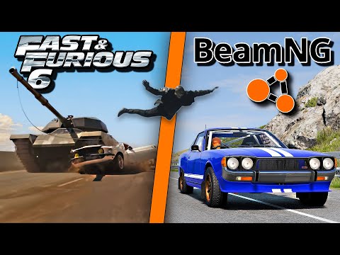 Fast & Furious 6 tank chase scene -  BeamNG remake
