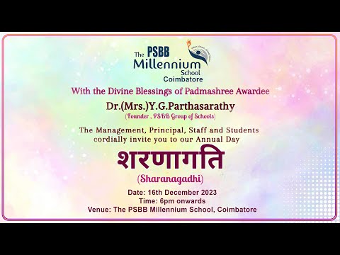 ANNUAL DAY (SHARANAGADHI)  - PSBB Millennium School - CBE