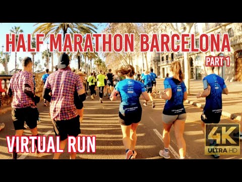 Virtual Run | Half Marathon Barcelona 2024 | Treadmill Workout #058