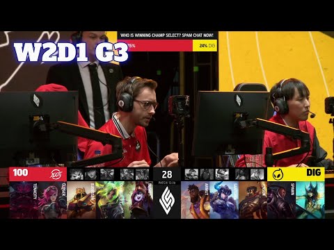 100 vs DIG | Week 2 Day 1 S13 LCS Spring 2023 | 100 Thieves vs Dignitas W2D1 Full Game