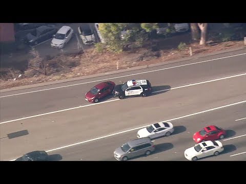 RAW VIDEO: Chase ends with PIT maneuver on 101 Fwy in North Hollywood | ABC7
