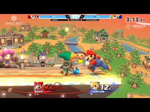 Shine 2017 Smash 4 - C9 | Ally (Mario) vs. NA | MJG (Toon Link) - Singles R1 Pools