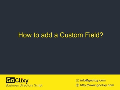 GoClixy - How to add a Custom Field?