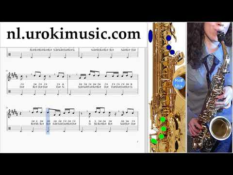 Saxofoonles (Alt) The Chainsmokers - Sick Boy Muzieknoten Cursus um-ih374