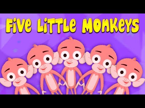 fünf kleine Affen | Affe Reime | Deutsch Kinderlieder | 5 Little Monkey | Oh My Genius Deutschland