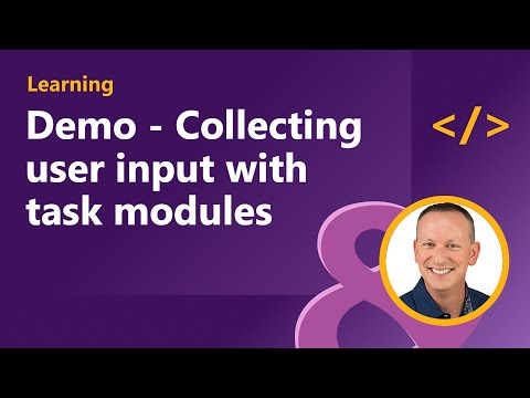 Demo Collecting user input with task modules
