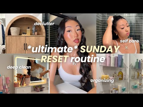 SUNDAY RESET ROUTINE | *extreme* deep cleaning, self care, shopping , organizing