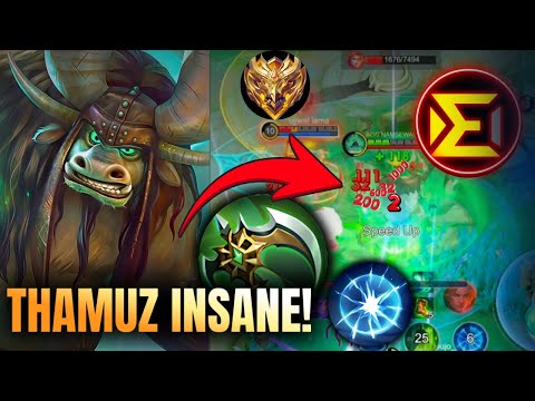 THAMUZ IS INSANE IN EXP LANE🤯Top 1 Builds MLBB