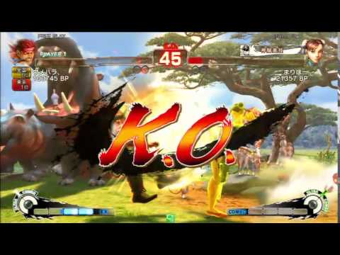 A Girl beatin "The Beast" Umehara Daigo at Isshuu Sengeki Cup qualifications 2014