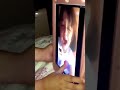 little girl recording herself pretending to cry fake crying acting ipad tablet snapchat hitting send