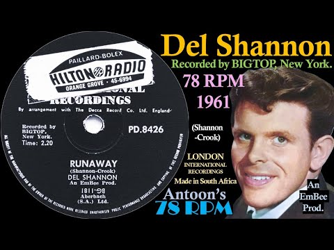 Del Shannon | Runaway | London 78 rpm | 1961 South Africa