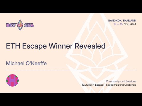 ETH Escape Winner Revealed preview