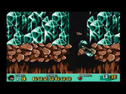 [HD 60fps] Prehistorik 2 (DOS) (Expert) - Level 8 100% - Underground Crystal Cave