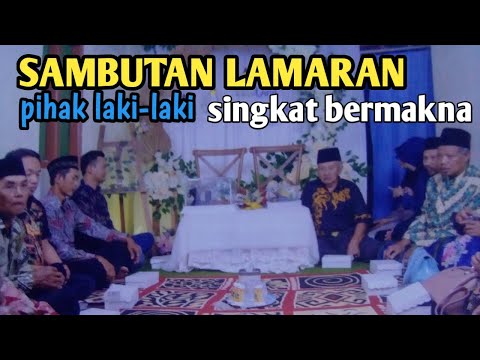 SAMBUTAN LAMARAN pihak laki-laki dengan teks bahasa Jawa