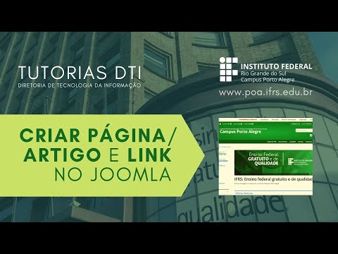 Criar novo artigo / nova página no Joomla (site do campus Porto Alegre)