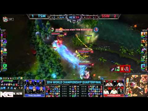 TSM vs SSW Quarter Final Game 4 Highlights LoL S4 World Championship 2014 Team Solomid vs SS White