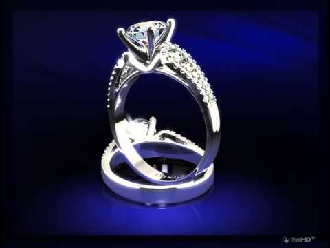 DFWR4620 - 18K White Gold 52D.52ctw Rain Drop Engagement Ring