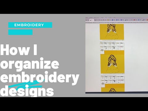 How to organize embroidery designs
