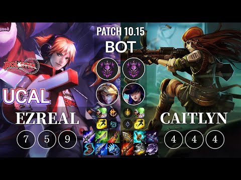 KT Ucal Ezreal vs Caitlyn Bot - KR Patch 10.15