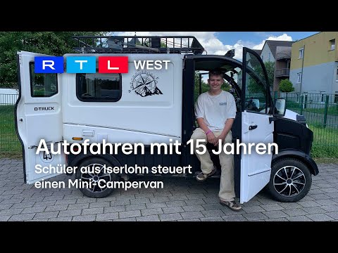 Autofahren mit 15 Jahren: Schüler steuert einen Mini-Campervan | RTL WEST, 09.07.2024