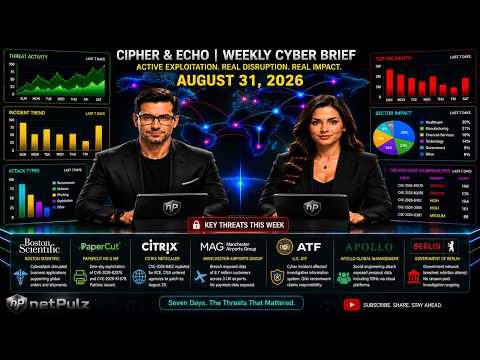 Cipher & Echo | August 31, 2026 Weekly Cyber Brief — Critical Systems Under Attack