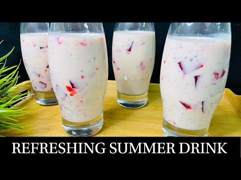 Refreshing Drink With Custard Powder| Summer Drink Recipe | Summer Drink With Dry fruits- By Natasha