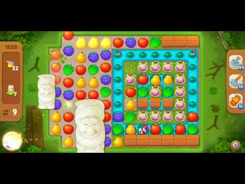 Gardenscapes Level 1558 Walkthrough "No Boosters Used"