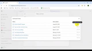 ChatGPT Archive Button: How to Unarchive, Delete History and Access Archived Chats