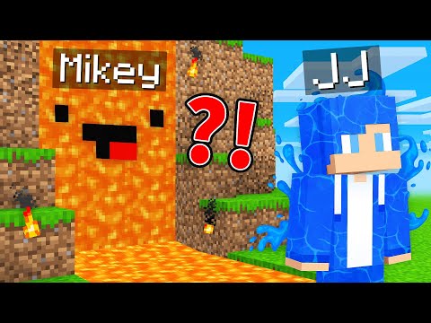 JJ and Mikey LAVA vs WATER Hide and Seek - Maizen Parody Video in Minecraft