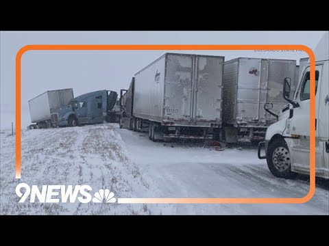I-70 closed in eastern Colorado for crash involving at least 9 semis, 12 cars