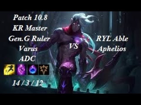Gen.G Ruler - Varus vs Aphelios - RYL Able - KR Master 95 LP - Patch 10.8
