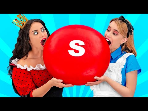 Funny Food Battle 🍴 Giant vs Tiny – 24-Hour Eating Challenge | 123 GO!