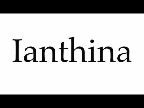 How to Pronounce Ianthina