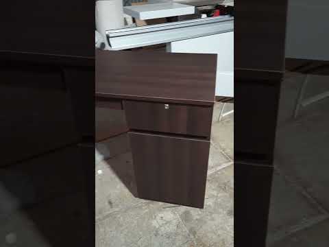 Engineered Wood Rectangular Executive Office Table, With Storage