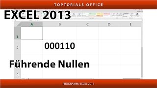 FÜHRENDE NULLEN anpassen (Excel)