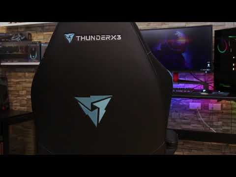 Žaidimų kėdė ThunderX3 BC1 CAMO Gaming Chair, Mėlyna video