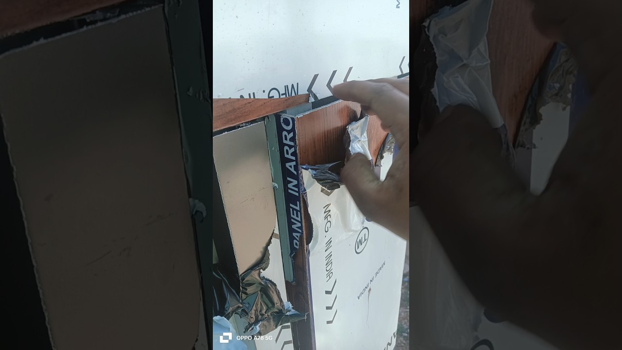 acp sheet installation ✅🙀🙀 aluminium composite panel#interiordesign #shortsvideo #youtubeshorts