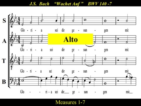 Bach -Wachet Auf - BWV140- 7  Gloria Sei Dir Gesungen - Alto