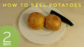 How to peel potatoes with a knife Fast easily without peeler or boiling