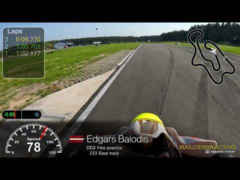 Edgars Balodis 333 race track DD2 cart onboard
