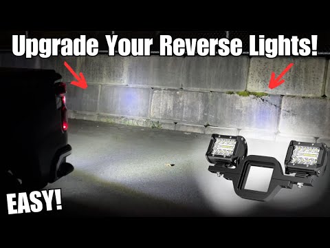 BRIGHT Backup Lighting with Nilight Pod Lights! How To Install + Wire Reverse Lights 2023 Chevy\GMC