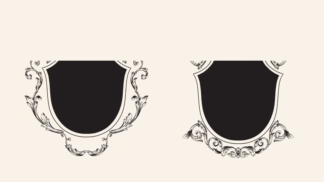 Acanthus Baroque Frames Decorative Antique Clip Art, Vintage Vector Graphics. EPS and Png Files