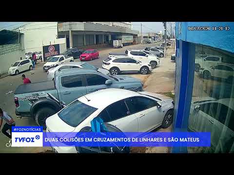 Duas colisões em cruzamentos de Linhares e São Mateus