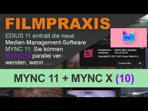 EDIUS 11: MYNC 11 und MYNC 10 (von EDIUS X) parallel verwenden