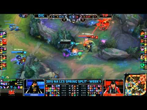 DIG Crumbzz Rengar Escape - DIG vs TIP Game 1 (NA LCS Spring 2015)