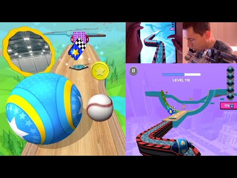 Going Balls 101-110 Levels Walkthrough on iPad Pro - Mobile Game for Android / iOS