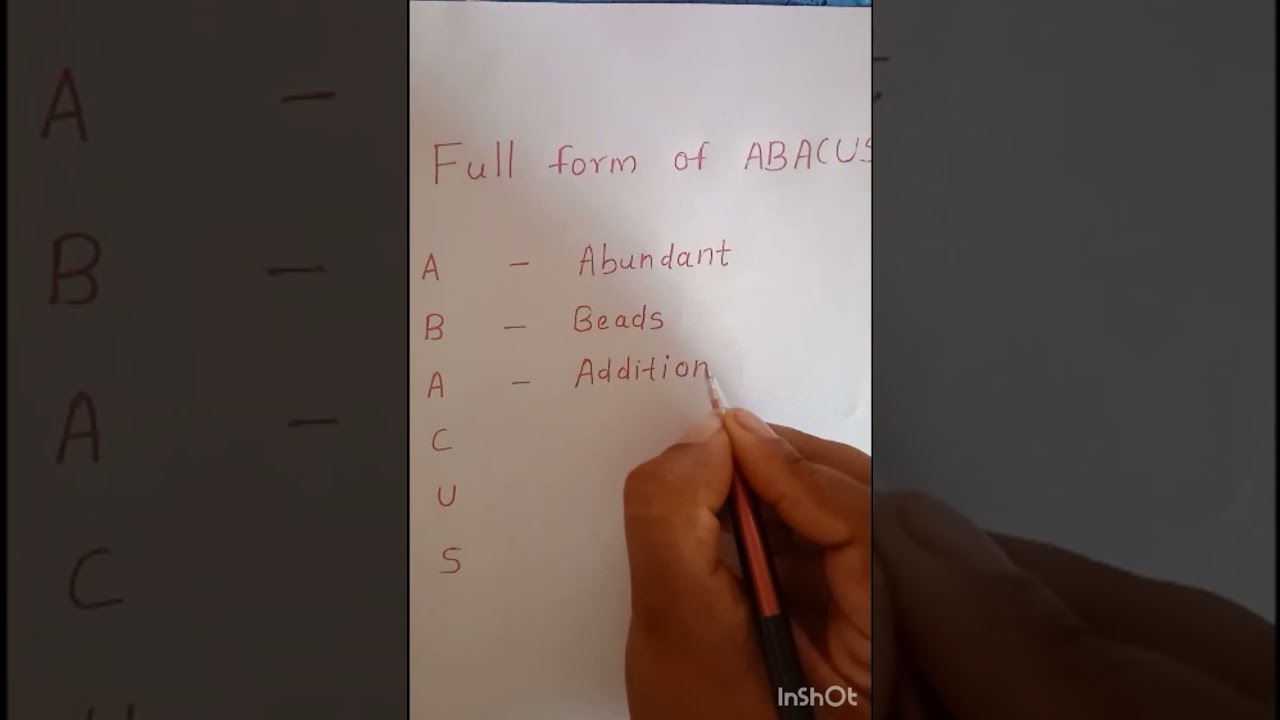 what is the full form of Abacus? #kid #matheducation #abacus #learning #abacusclasses